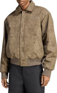 adidas Faux Leather Bomber Jacket