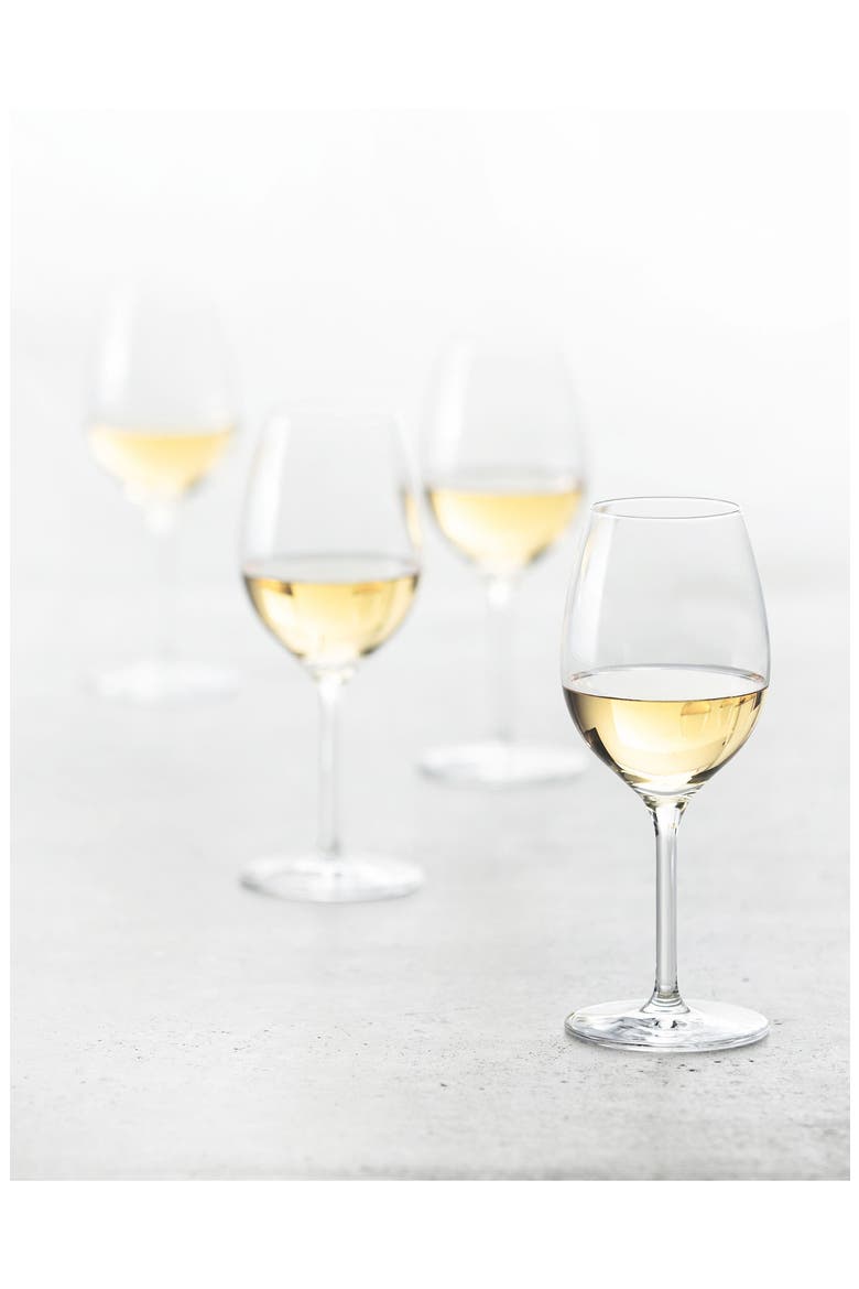 Banquet Set of 6 White Wine Glasses, Alternate, color, CLEAR