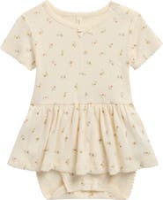 QUINCY MAE Floral Organic Cotton Skirted Romber