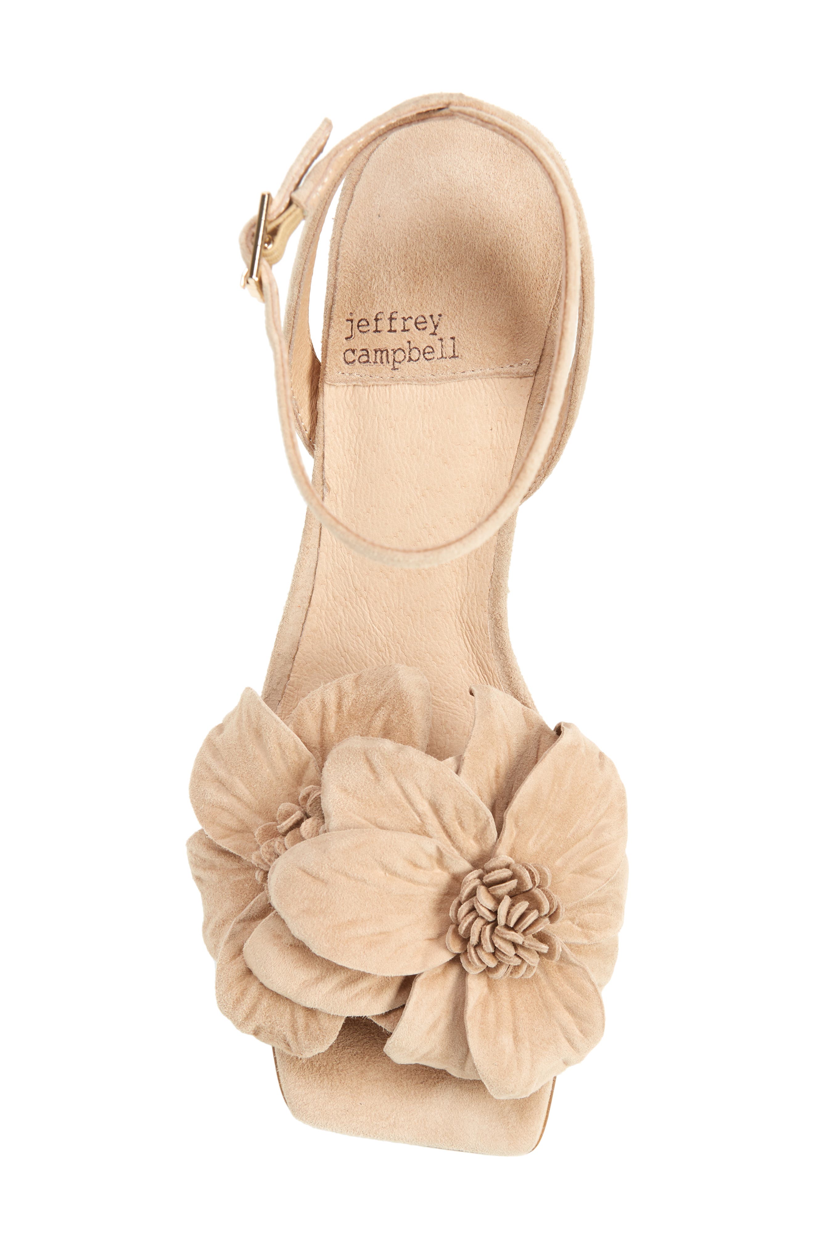 Honolulu Floral Sandal, Alternate, color, NATURAL SUEDE