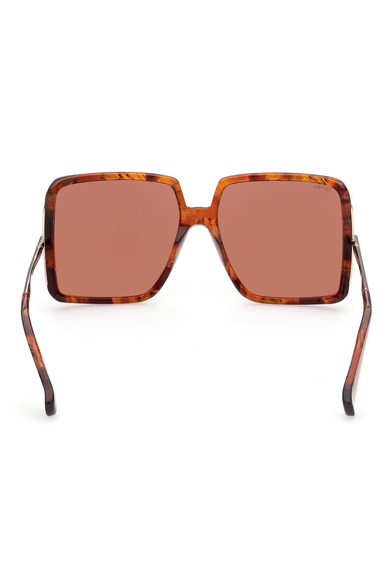 58mm Square Sunglasses, Alternate, color, RED HAVANA / BROWN