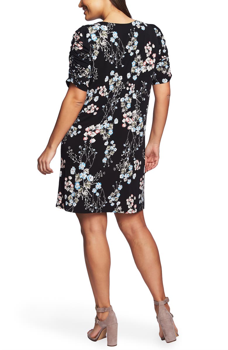 CeCe Divine Floral Ruched Sleeve Dress, Alternate, color,