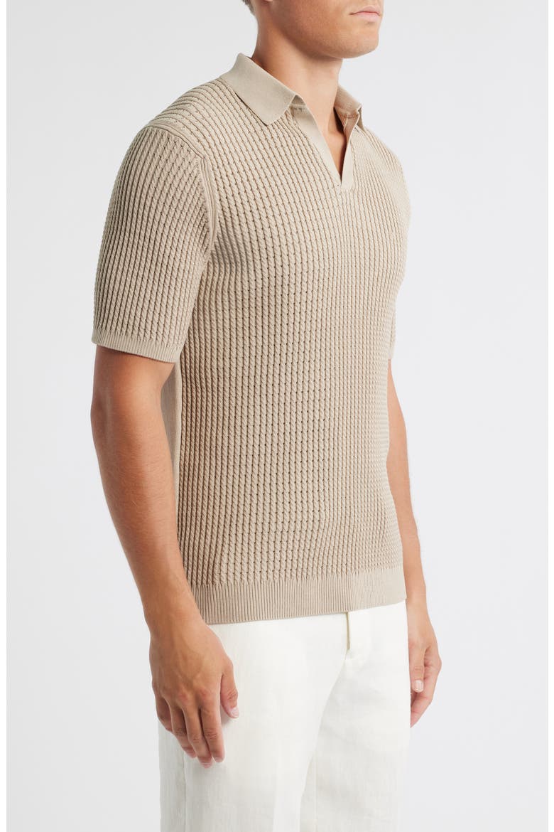 Merit Cotton Blend Polo, Alternate, color, LIGHT CAMEL BROWN