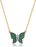 SUZY LEVIAN Cubic Zirconia Butterfly Pavé Pendant Necklace