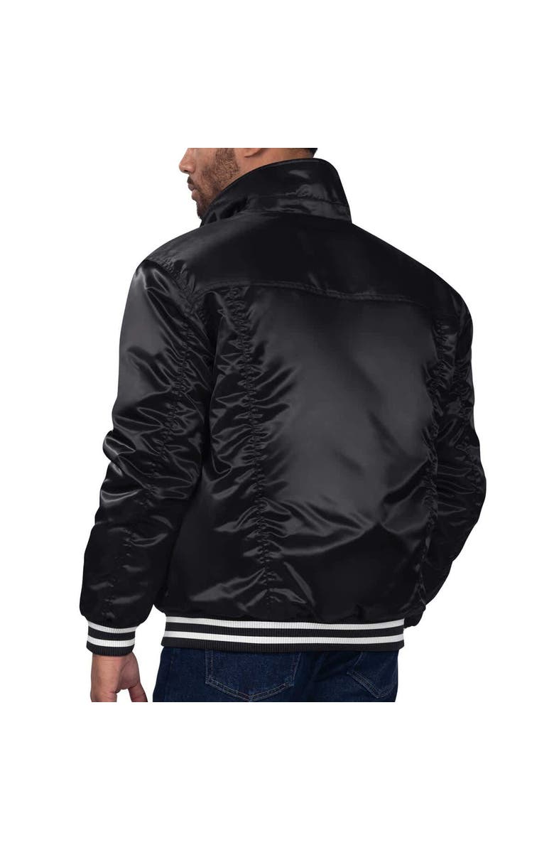 STARTER Men's Starter x Levi's Purple Phoenix Suns Silver Label Trucker Satin Full-Snap Jacket, Alternate, color, Black