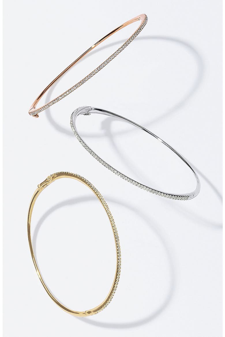 Skinny Stackable Diamond Bangle, Alternate, color, 18K WHITE GOLD