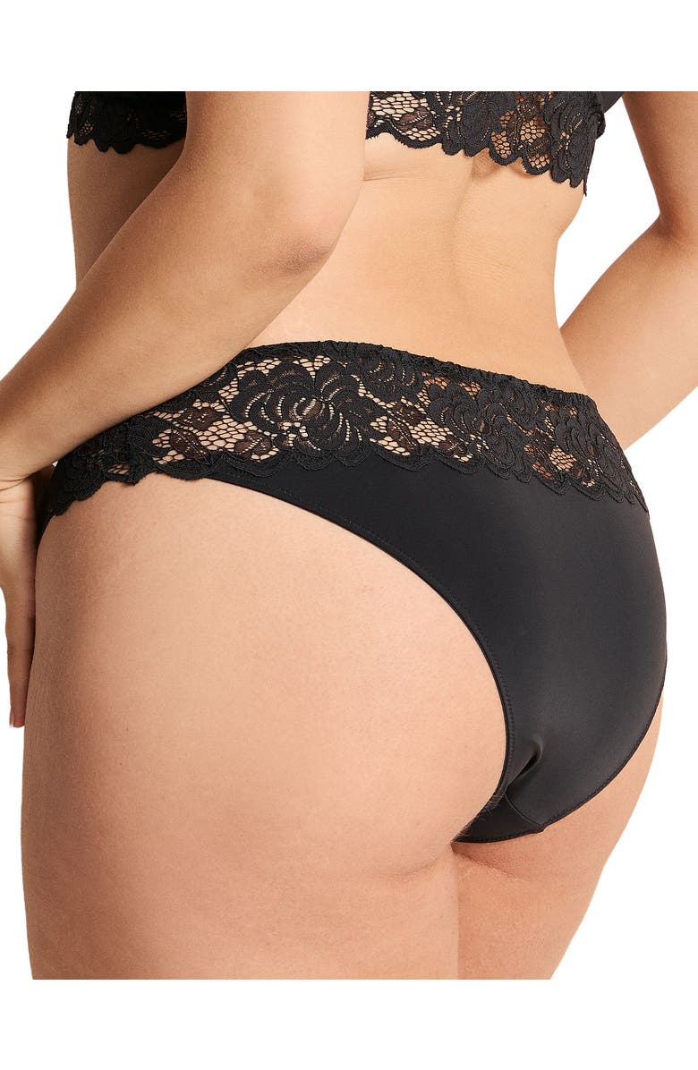 Adore Me Livi Cheeky Panties, Alternate, color, Black