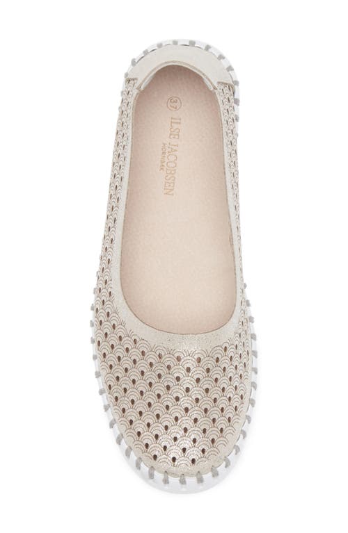 Ilse Jacobsen Tulipu Perforated Slip-on Sneaker In Silver