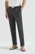 Brunello Cucinelli Wide chalk stripe trousers