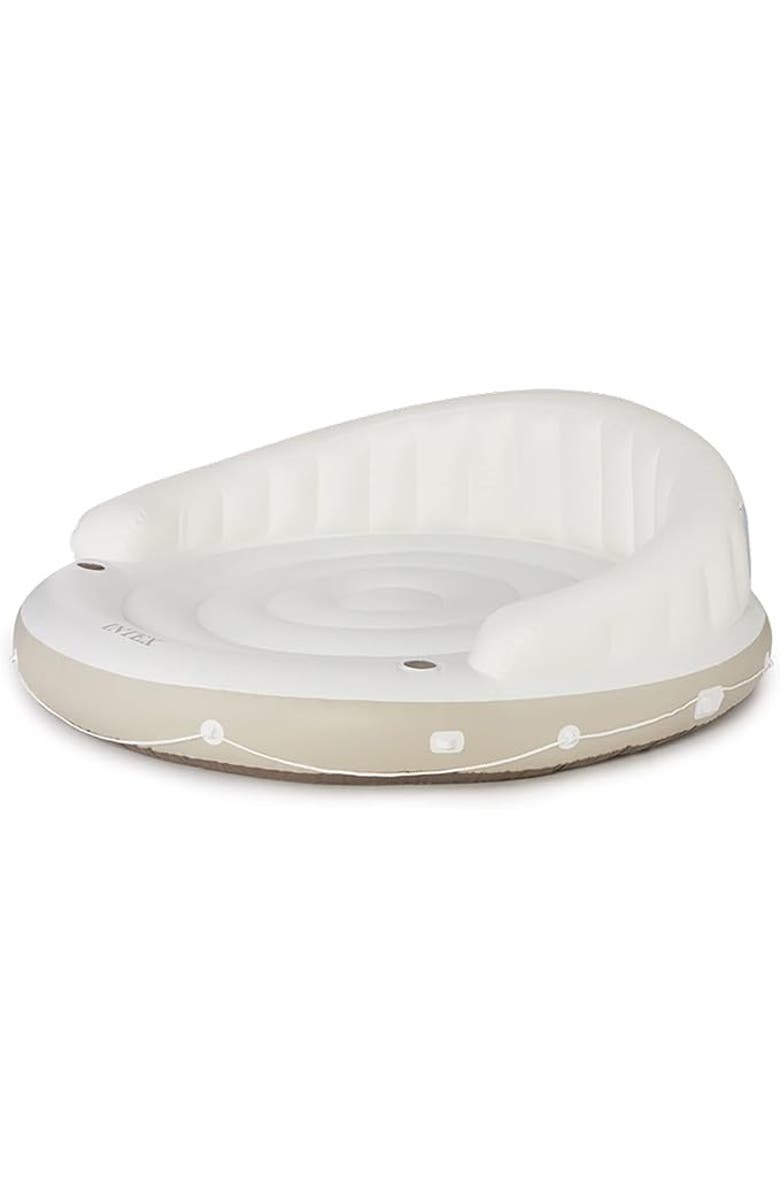 Intex Inflatable Canopy Island Float Lounge, Alternate, color, White
