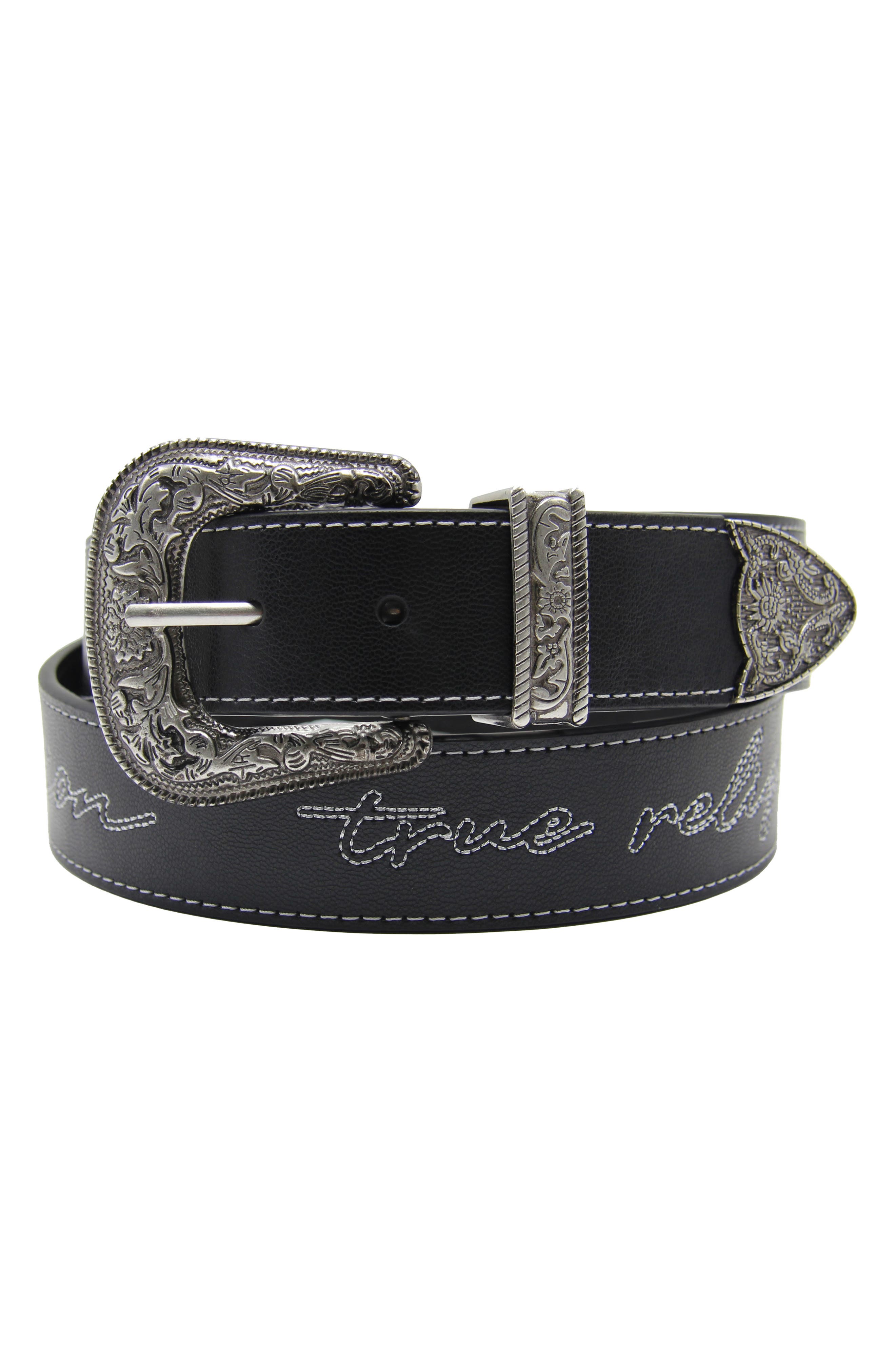 True Religion Giddy Up Western Buckle Belt