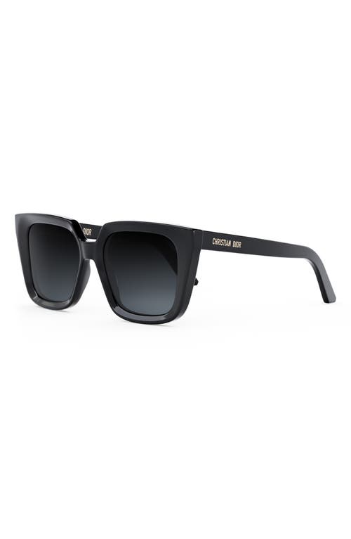 Dior 'midnight S1i 53mm Square Sunglasses In Black