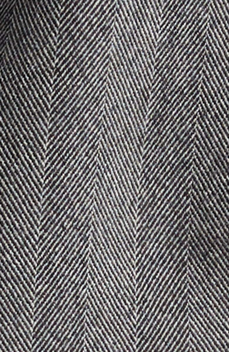 FERRAGAMO Wool Blend Herringbone Crop Jacket, Alternate, color, Nero/ White Sand