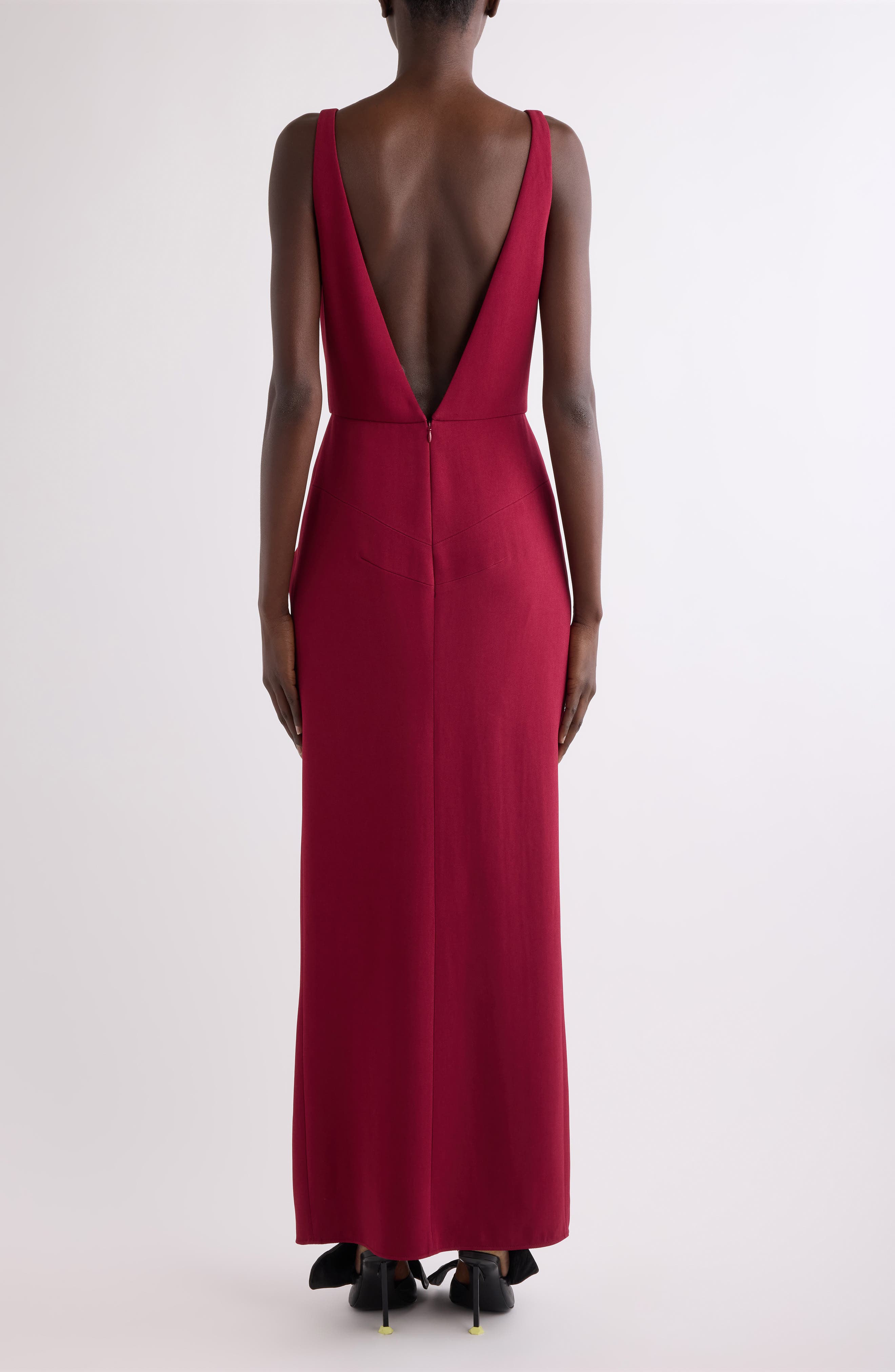 Waterfall Stretch Crepe Cady Gown - image 2