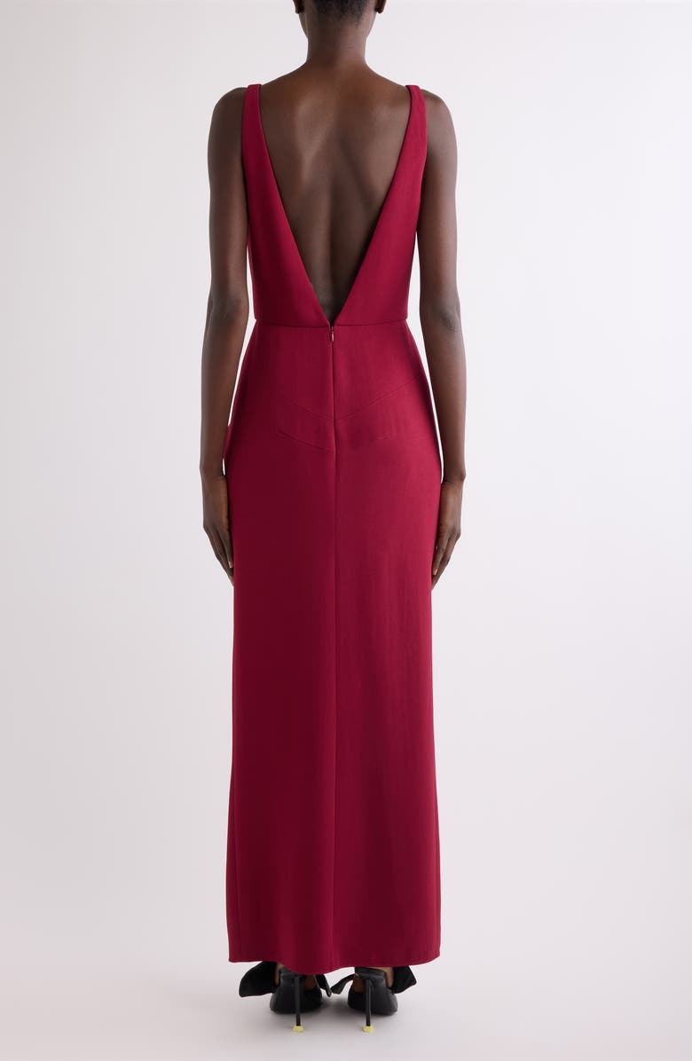 Givenchy Waterfall Stretch Crepe Cady Gown, Alternate, color, Red Cherry