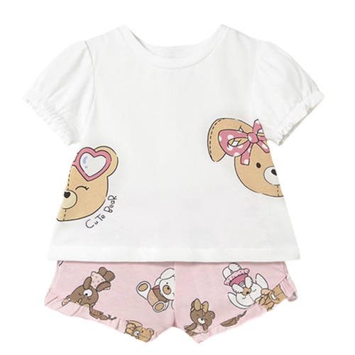 Mayoral Teddy Baby Rose Shorts Set