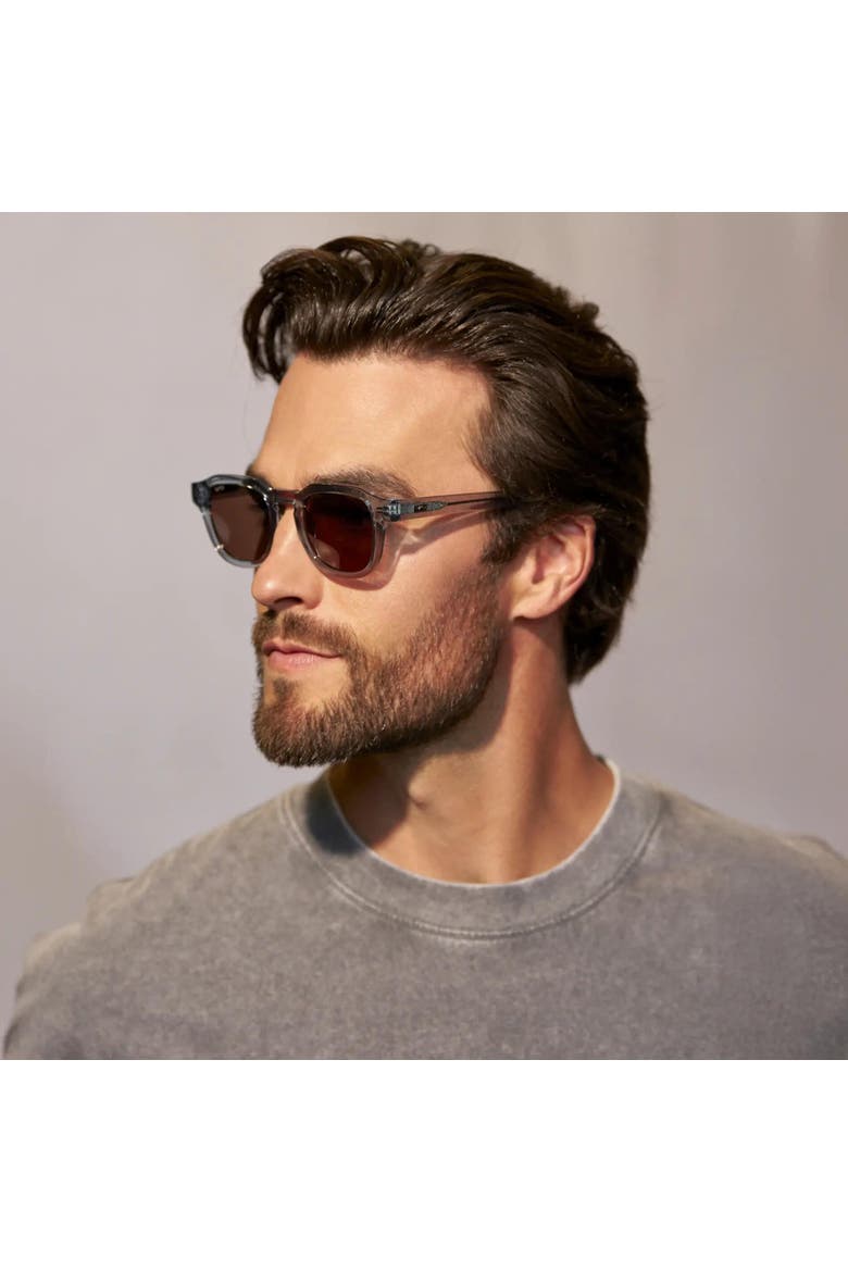 Nelson - 48mm Classic Square Polarized Sunglasses, Alternate, color, Denim Blue