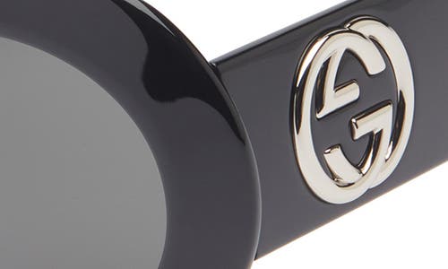 Gucci 54mm Round Sunglasses In Black