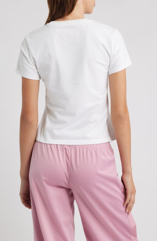 Puma Street Metallic Graphic Extra Slim Baby Tee In White