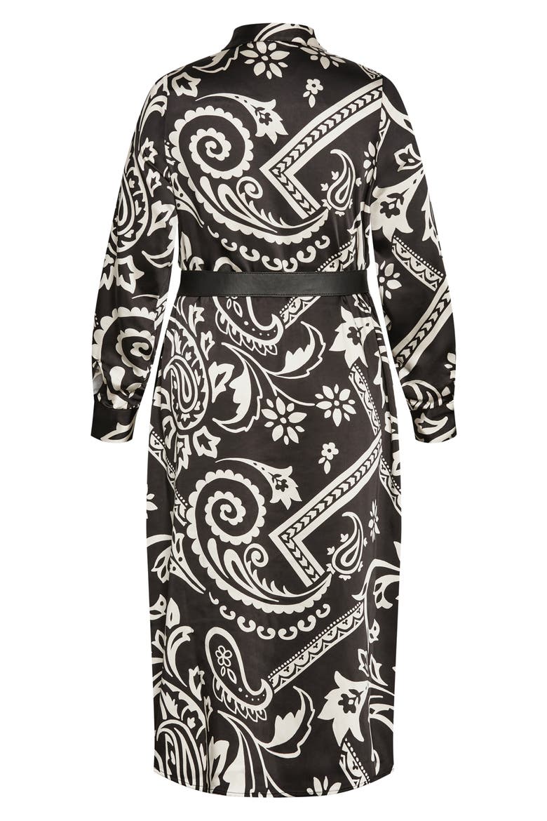 Sienna Paisley Print Long Sleeve Shirtdress, Alternate, color, PAISLEY