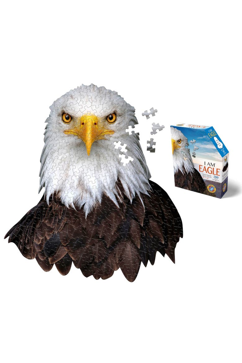 I Am Eagle 300 Pieces Animal Shaped Jigsaw Puzzle, Alternate, color, Multicolored