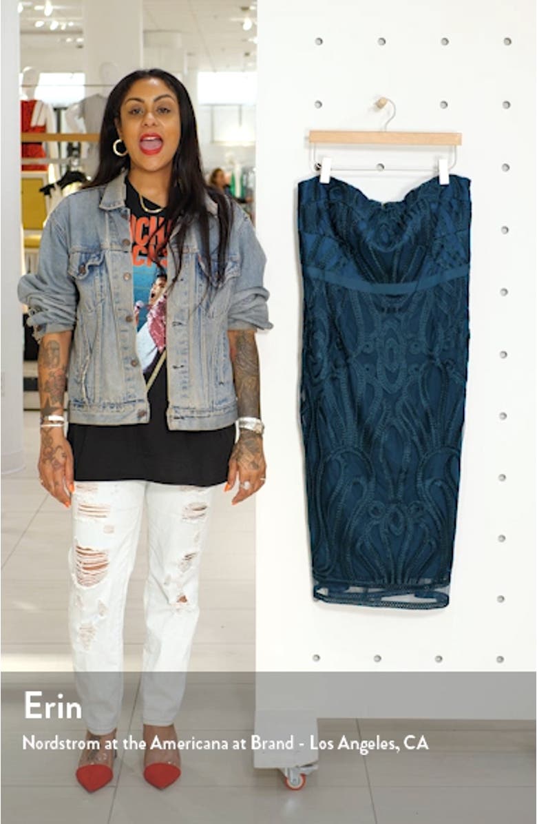 Antonia Strapless Sheath Dress, sales video thumbnail