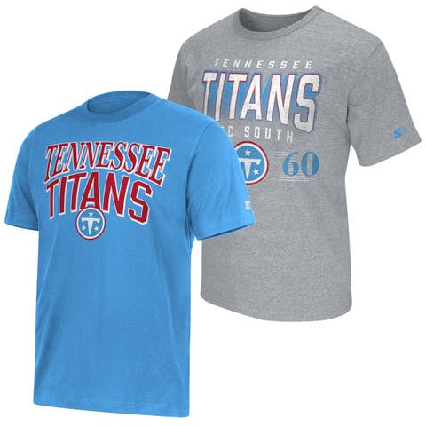 Men's Starter  Light Blue/Gray Tennessee Titans Two-Pack Logo T-Shirt Set