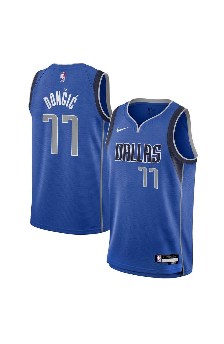 Nike Youth Nike Luka Dončić Blue Dallas Mavericks Swingman Jersey - Icon Edition, Main, color,