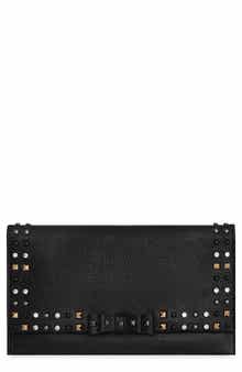 Bowie Stud Leather Clutch