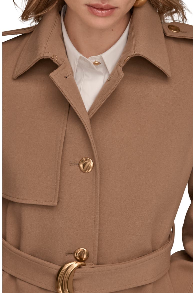 Modern Crepe Trench Coat, Alternate, color, CAMEL