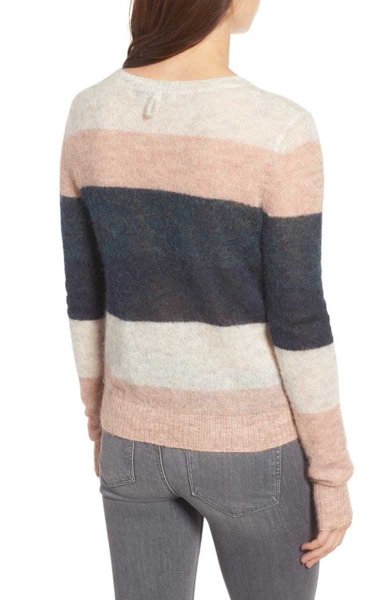 Pam & Gela Stripe Alpaca Blend Sweater, Alternate, color,