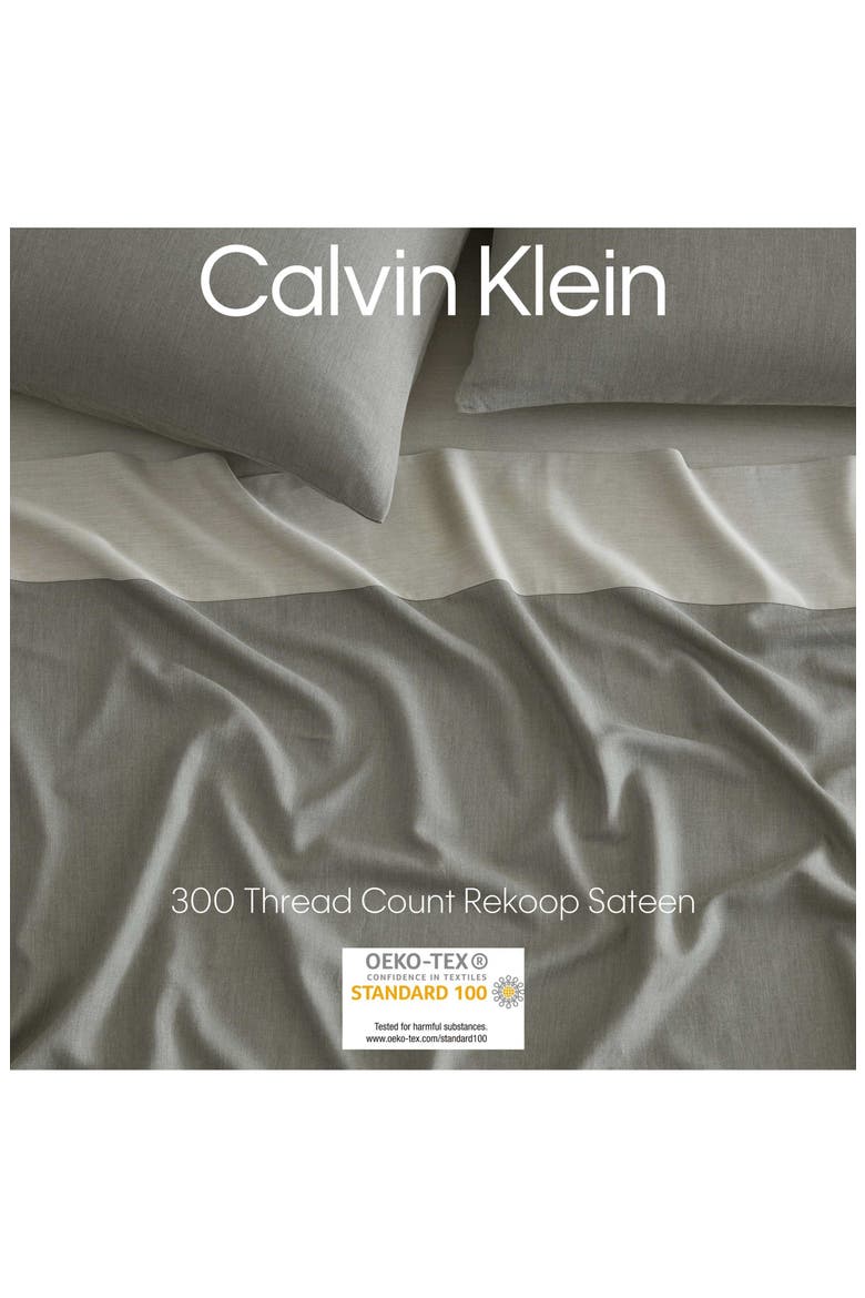 Contrast Weave 300 Thread Count Sheet Set, Alternate, color, LIGHT / MEDIUM GREEN