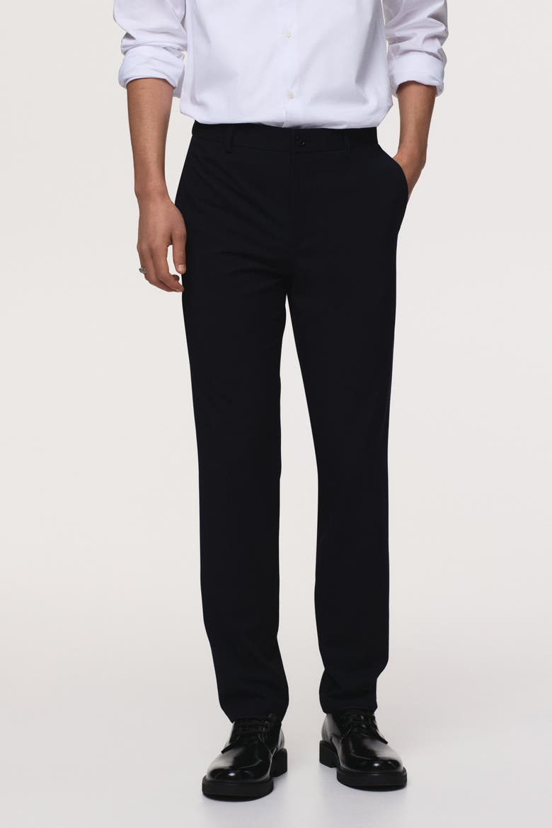 Slim-fit Tailored Pants, Alternate, color, Dark blue