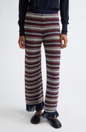 GUEST IN RESIDENCE Western Striped Wool & Cashmere Knit Pants