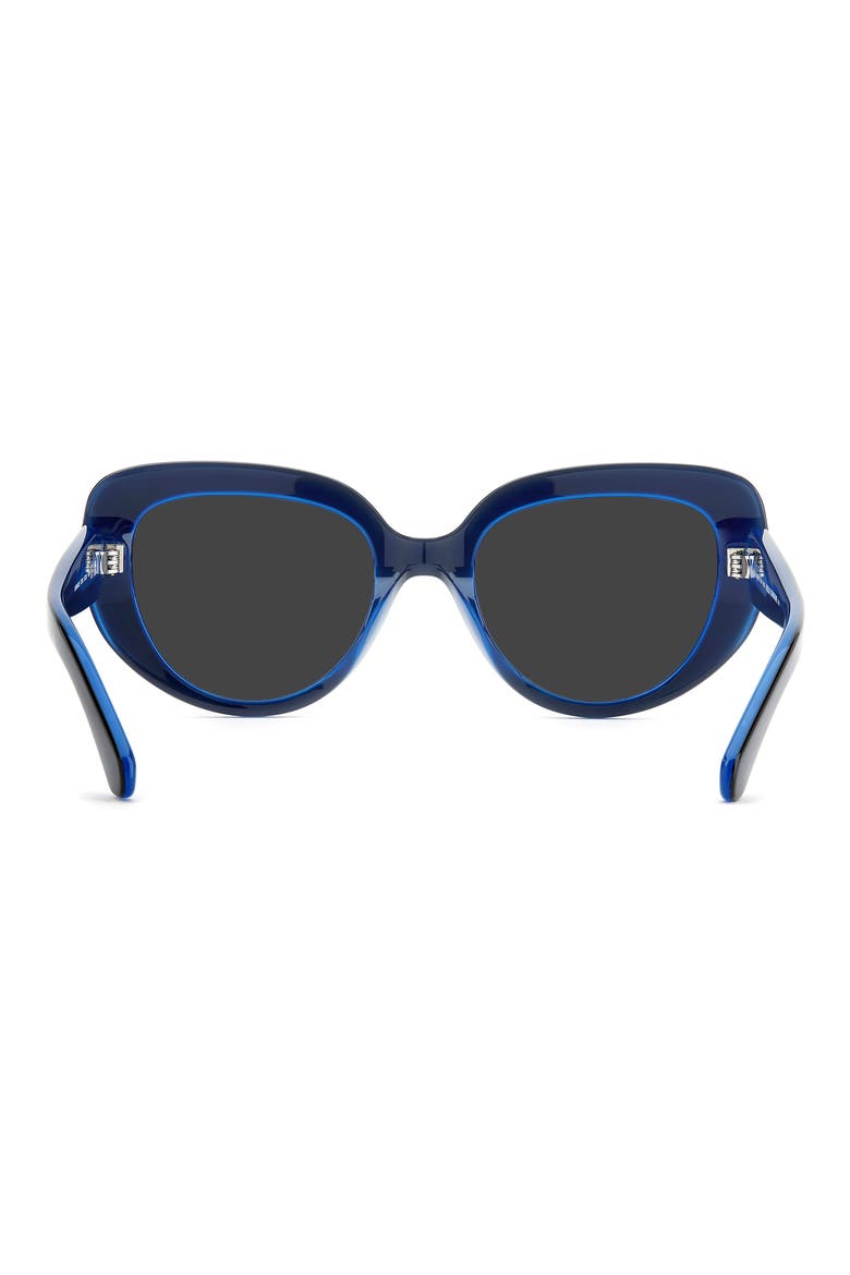 rana 53mm rectangular sunglasses, Alternate, color, BLACK BLUE/ GREY