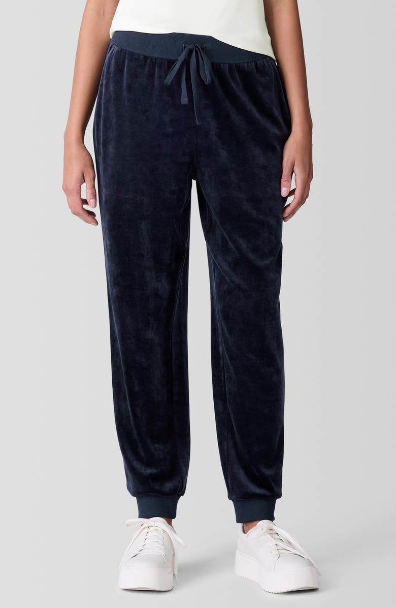 Eileen Fisher Velour Ankle Joggers, Main, color,