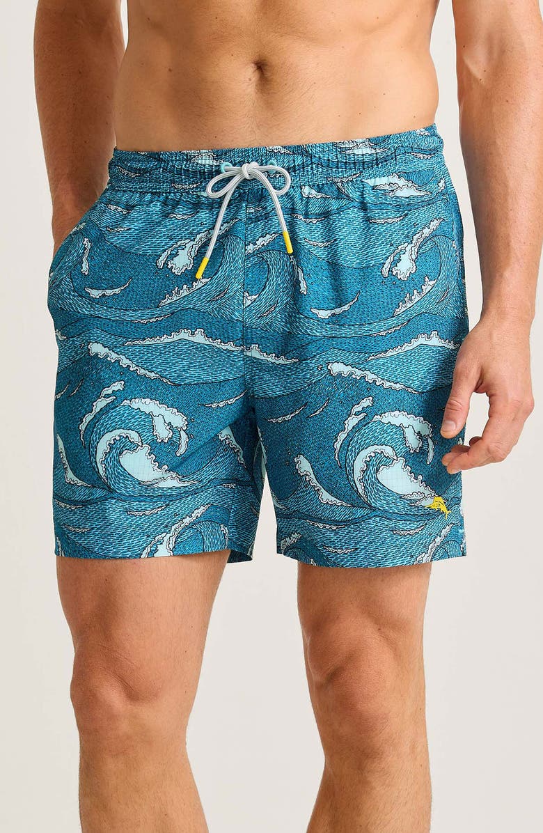 Tommy Bahama Naples Wavescape Oasis Board Shorts, Main, color, Continental