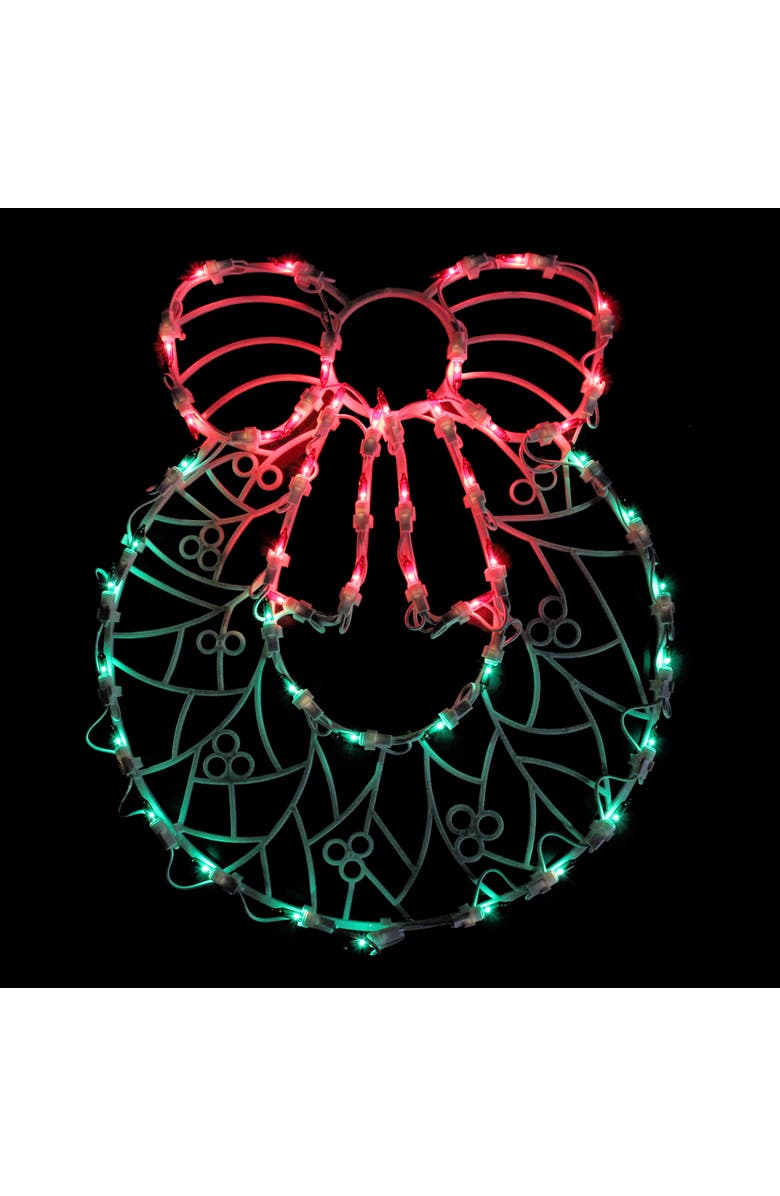 Northlight Lighted Wreath Window Silhouette Christmas Decoration - 16", Alternate, color, 