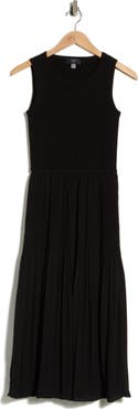 T Tahari Mixed Media Midi Dress