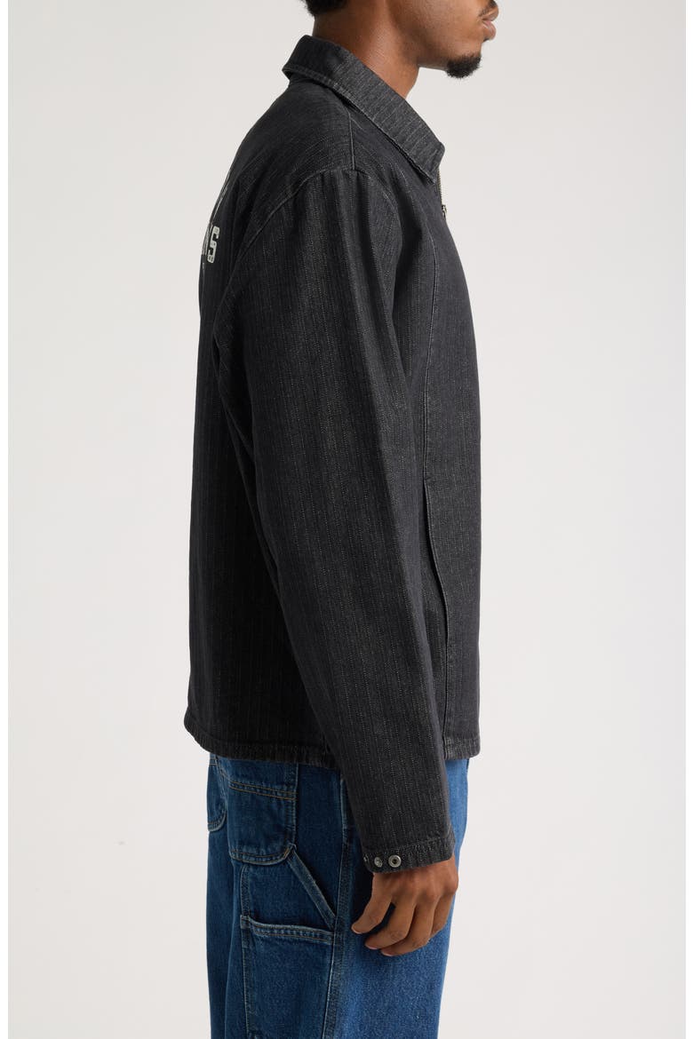 Foreman Jacket, Alternate, color, BLACK STONE WASHED DENIM