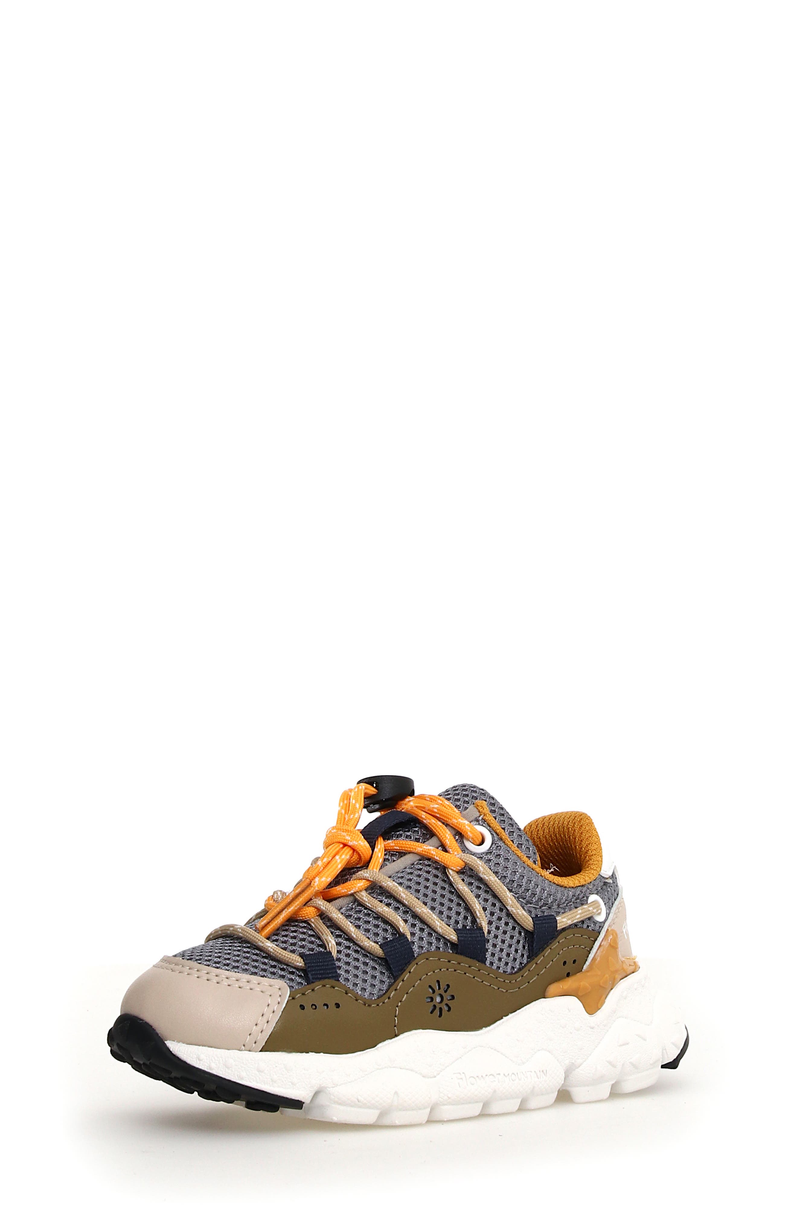 Flower MOUNTAIN Raikiri Junior Sneaker, Main, color, Beige-Taupe-Orange