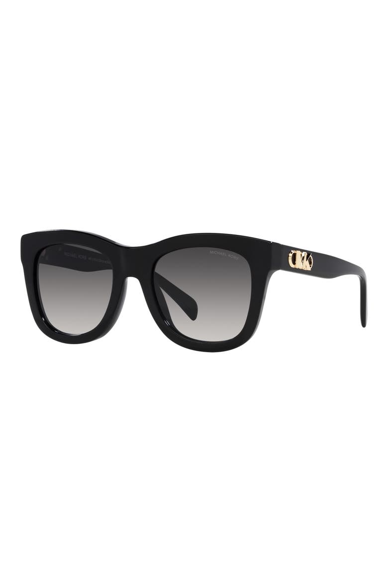 Empire 52mm Square Sunglasses, Alternate, color, BLACK