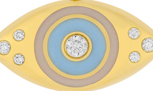 Ef Collection Jumbo Diamond Evil Eye Charm In 14k Yellow Gold