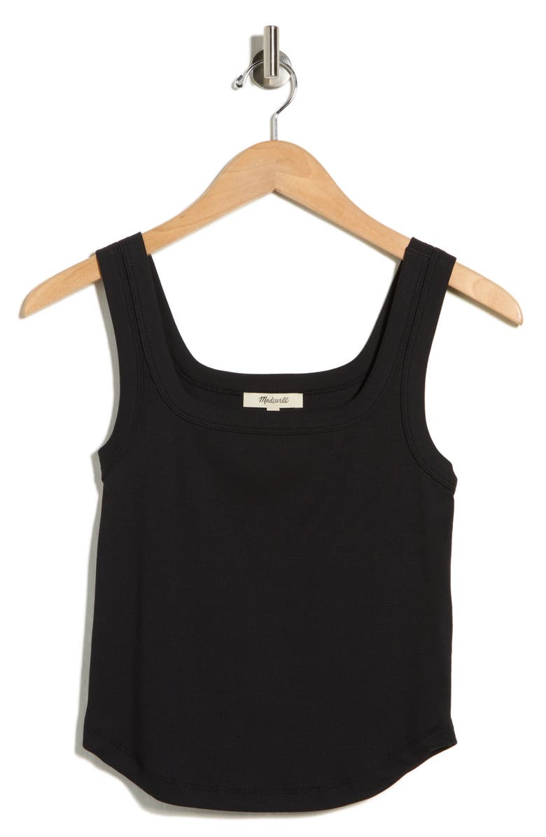 Madewell Brightside Luma Tank, Alternate, color, Jet Black