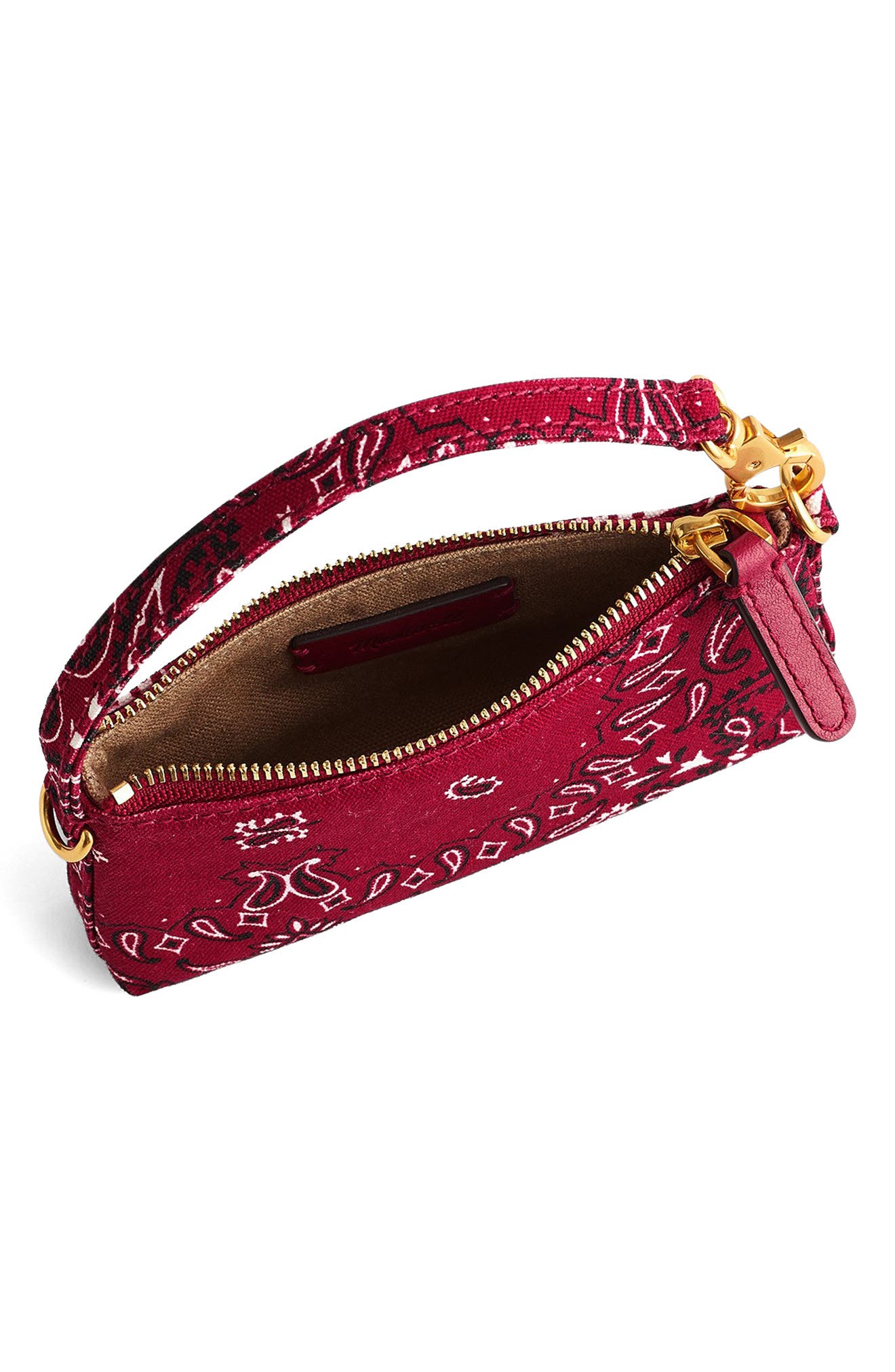 Bandana Mini Pouch, Alternate, color, BARN RED