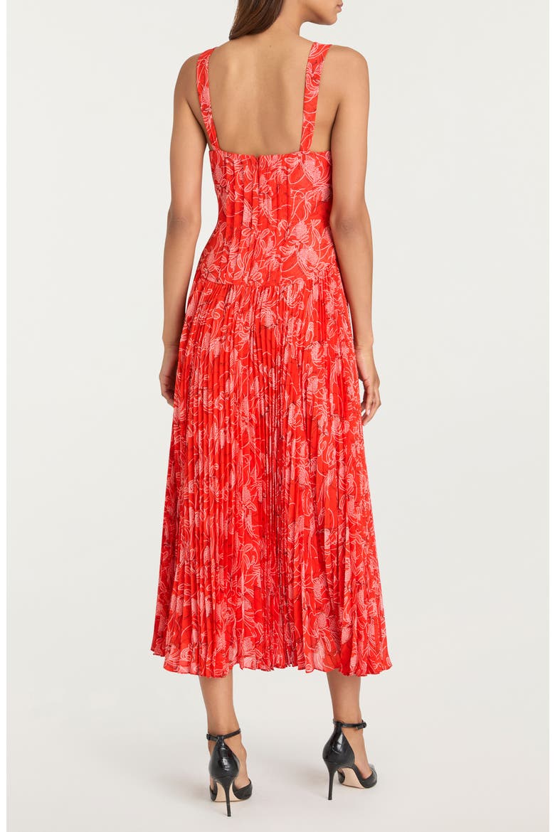 Botanical Floral Print Sleeveless Midi Dress, Alternate, color, BISOU MULTI