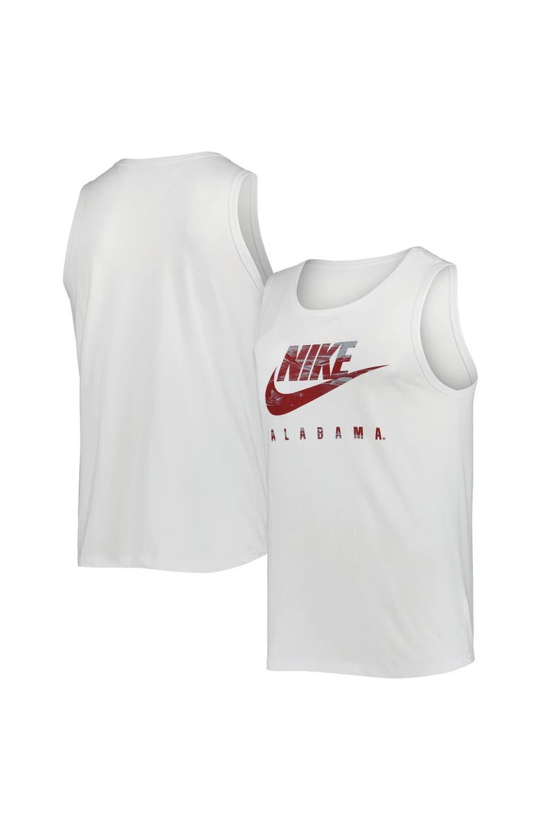 Nike Men's Nike White Alabama Crimson Tide Spring Break Futura Performance Tank Top, Main, color, White