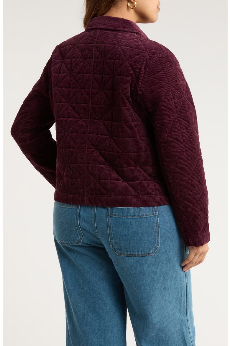 Incoming Tide Quilted Organic Cotton Corduroy Jacket, Alternate, color, DARK HELLEBORE