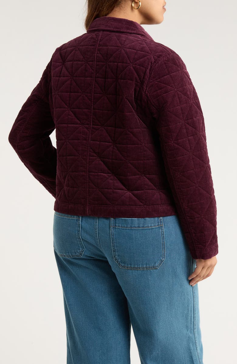 Seasalt Cornwall Incoming Tide Quilted Organic Cotton Corduroy Jacket, Alternate, color, Dark Hellebore