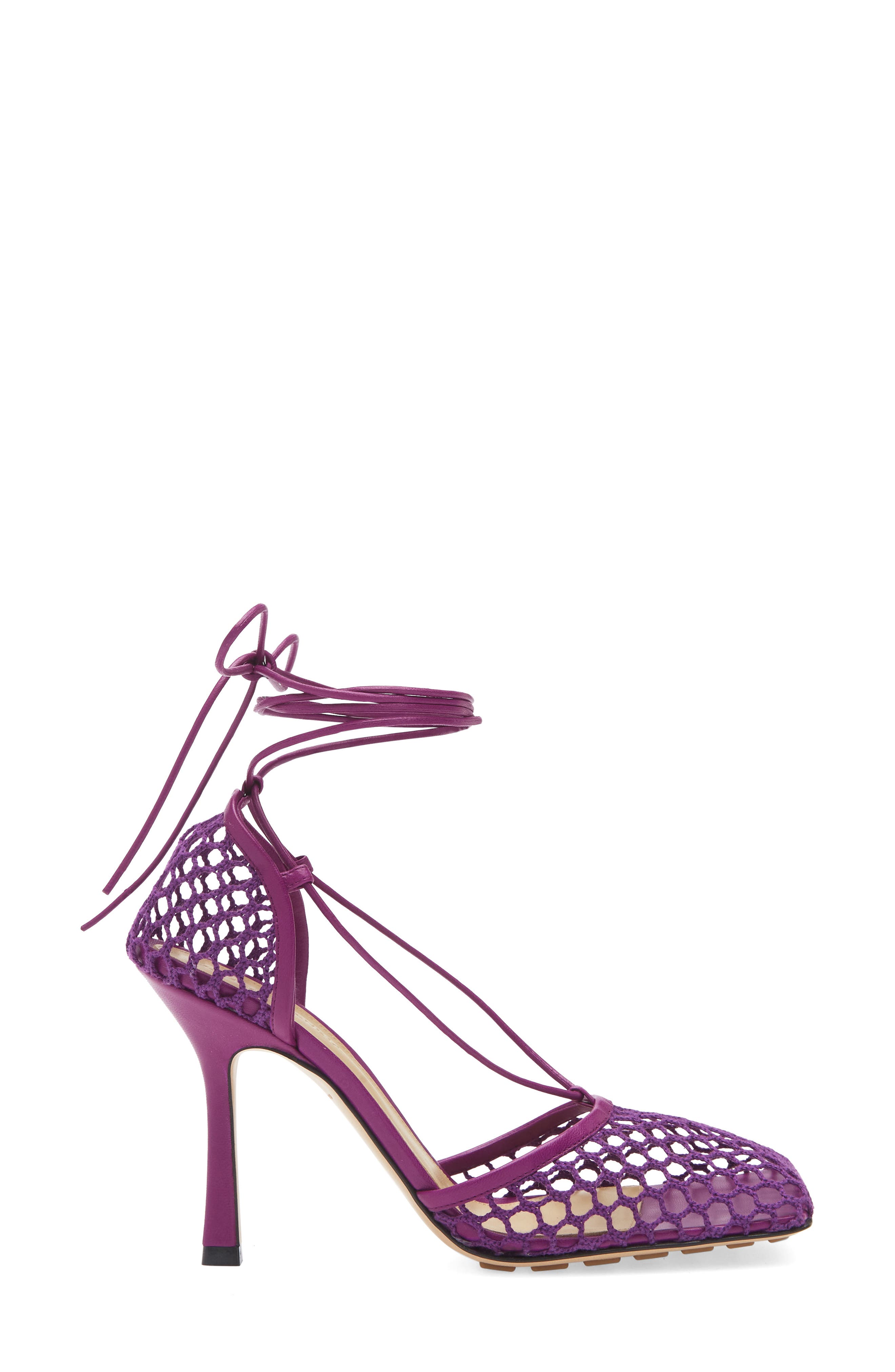 Bottega Veneta Stretch Lace-Up Sandal, Alternate, color, Venom